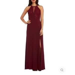 Nightway sequined bodice gown